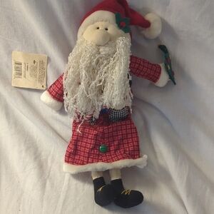 Festive Santa Claus Plush Doll - Red and White
